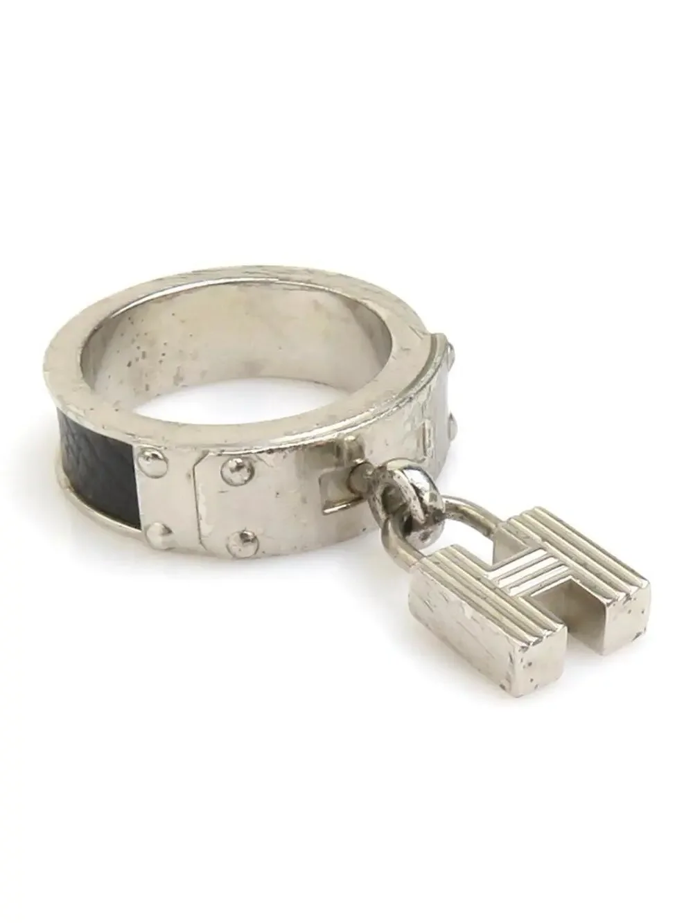 Auth Hermes H Cadena Charm Scarf Ring #339248H16B